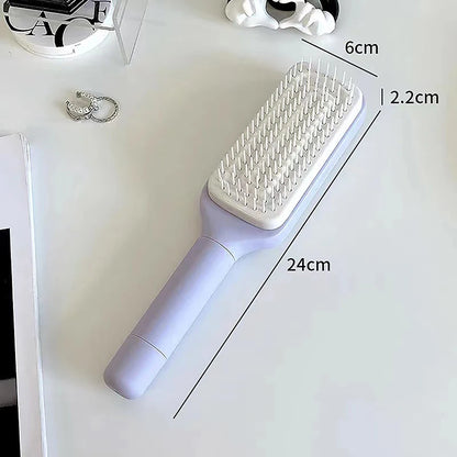 Brosse à cheveux autonettoyante