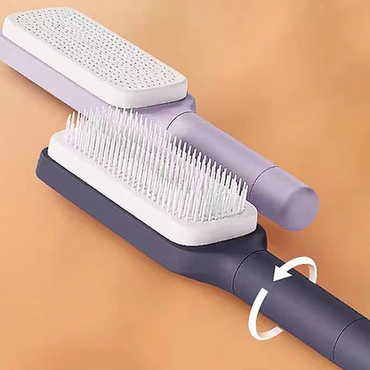 Brosse à cheveux autonettoyante